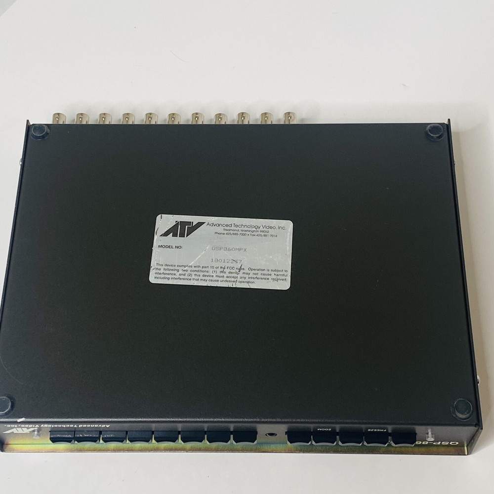 ATV Advanced Technology Video QSP-860MPX 8-Camera Monochrome Duplex Multiplexer