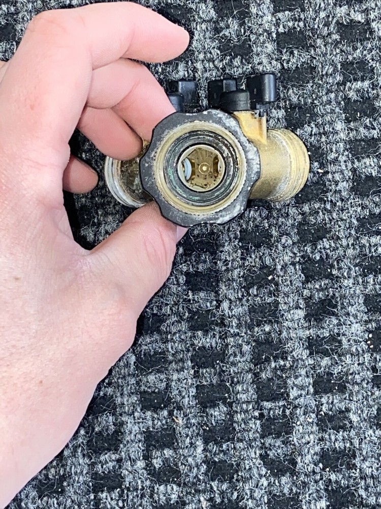 Two Way "Y" Brass Hose Connector`