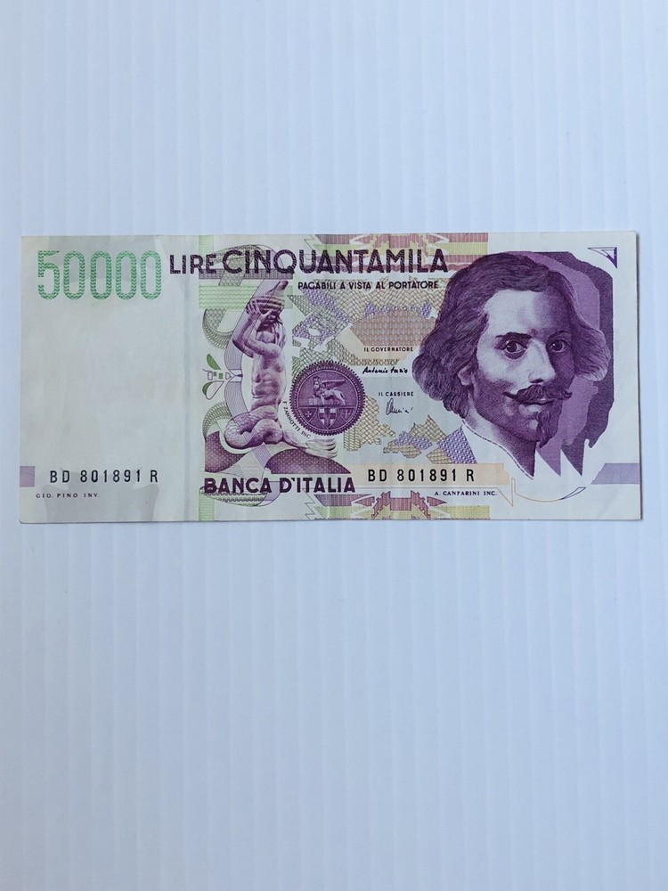 Italy 50000 Lire 1992 P-116 Solid Clean Note