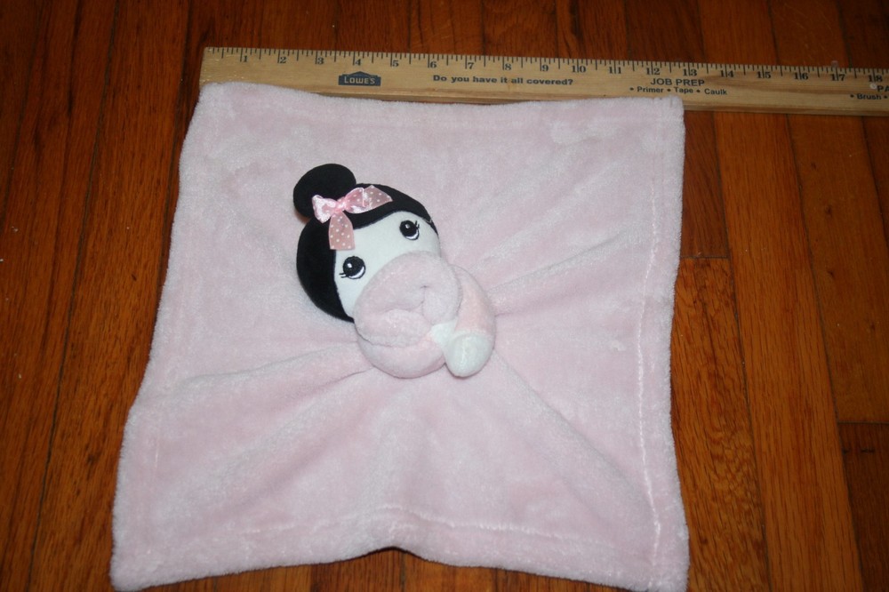 Doll with pink security blanket