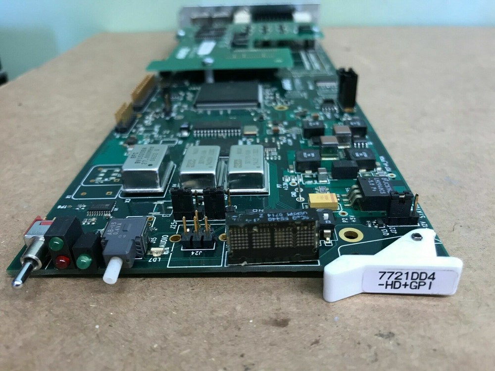 Evertz 7721DD4-HD+GPI HD/SD-SDI Quad Data De-embedder Card w/ Backplane