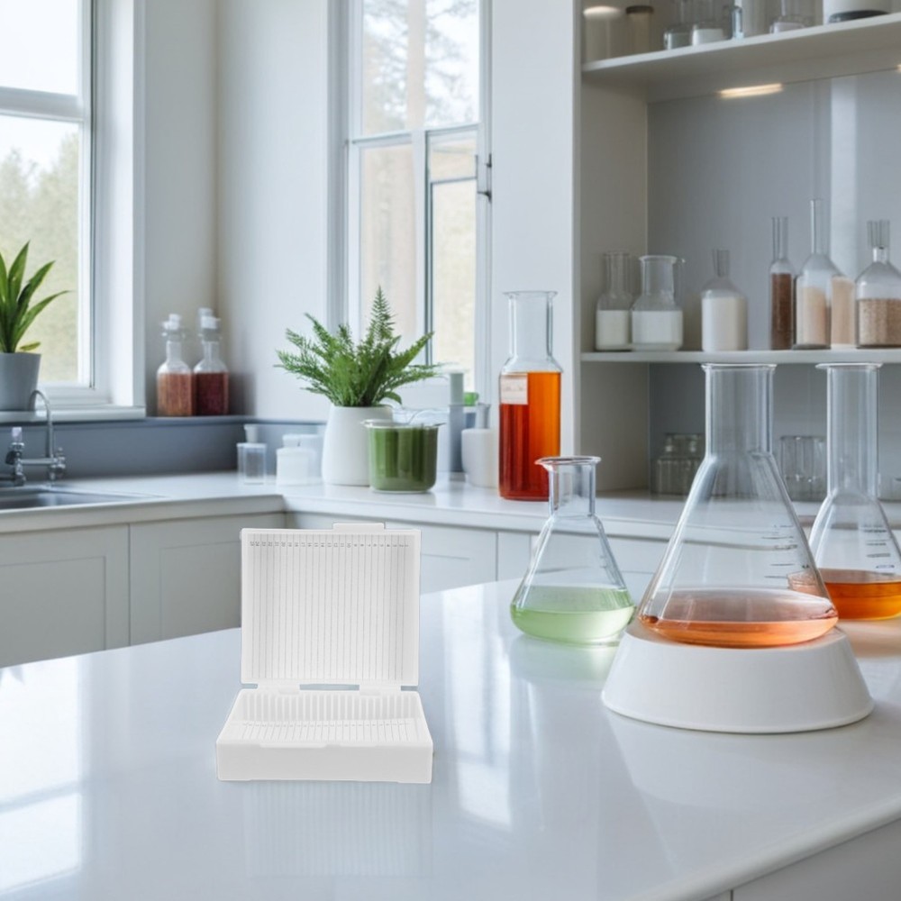 Microscope Accessories Slide Storing Tool Plastic Rectangle Holder