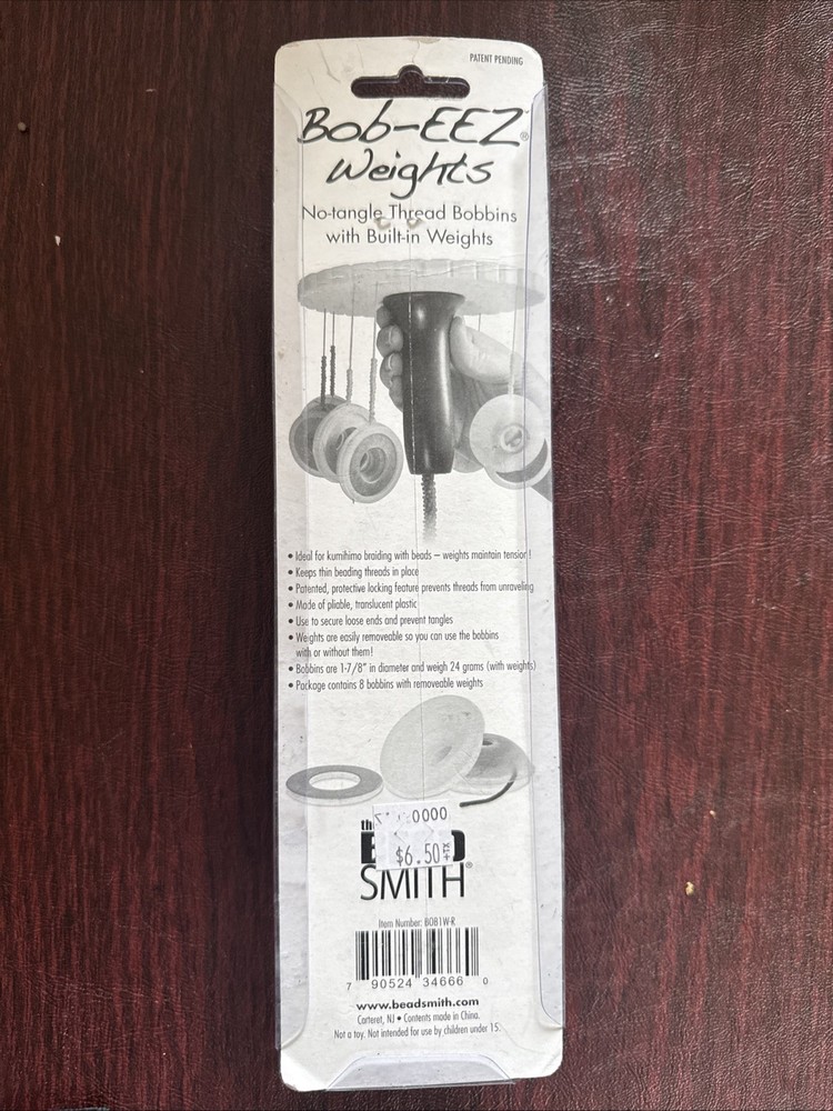 Beadsmith Bob-EEZ Weights No-Tangle Thread Bobbins Kumihimo Crafting Tool NWT