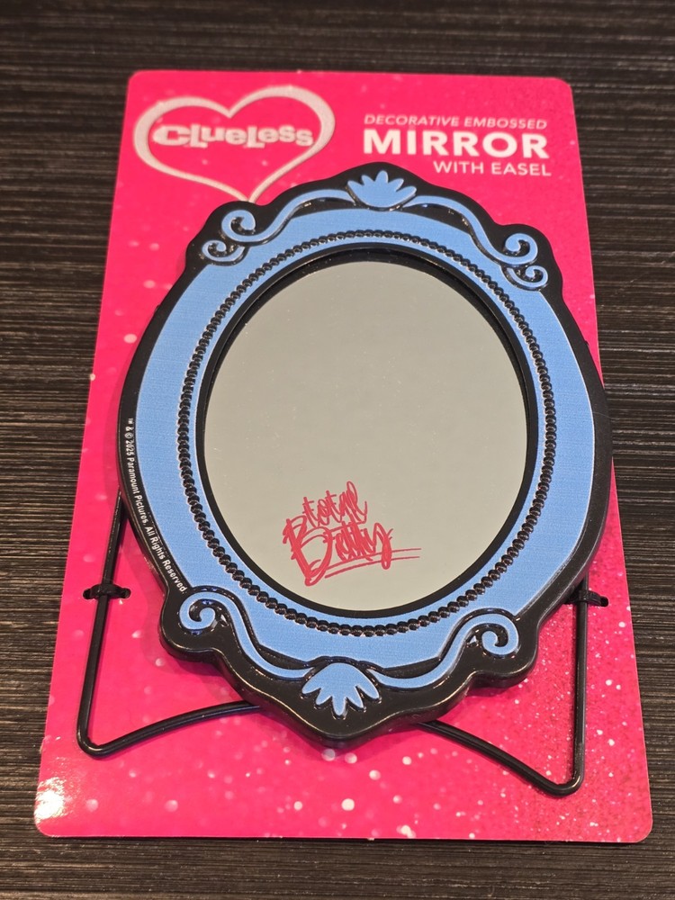 Clueless - Decorative embossed mirror with easel - New