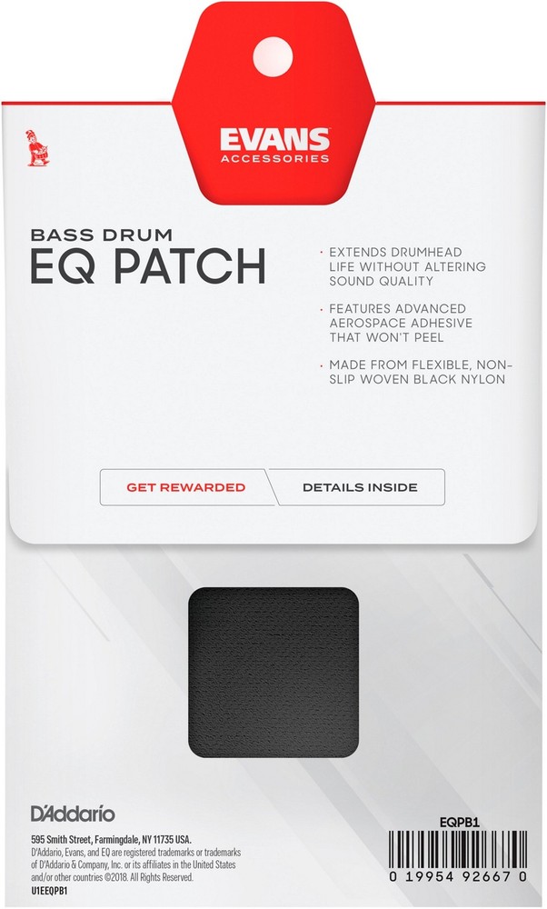 Evans EQ Bass Drum Patch Black