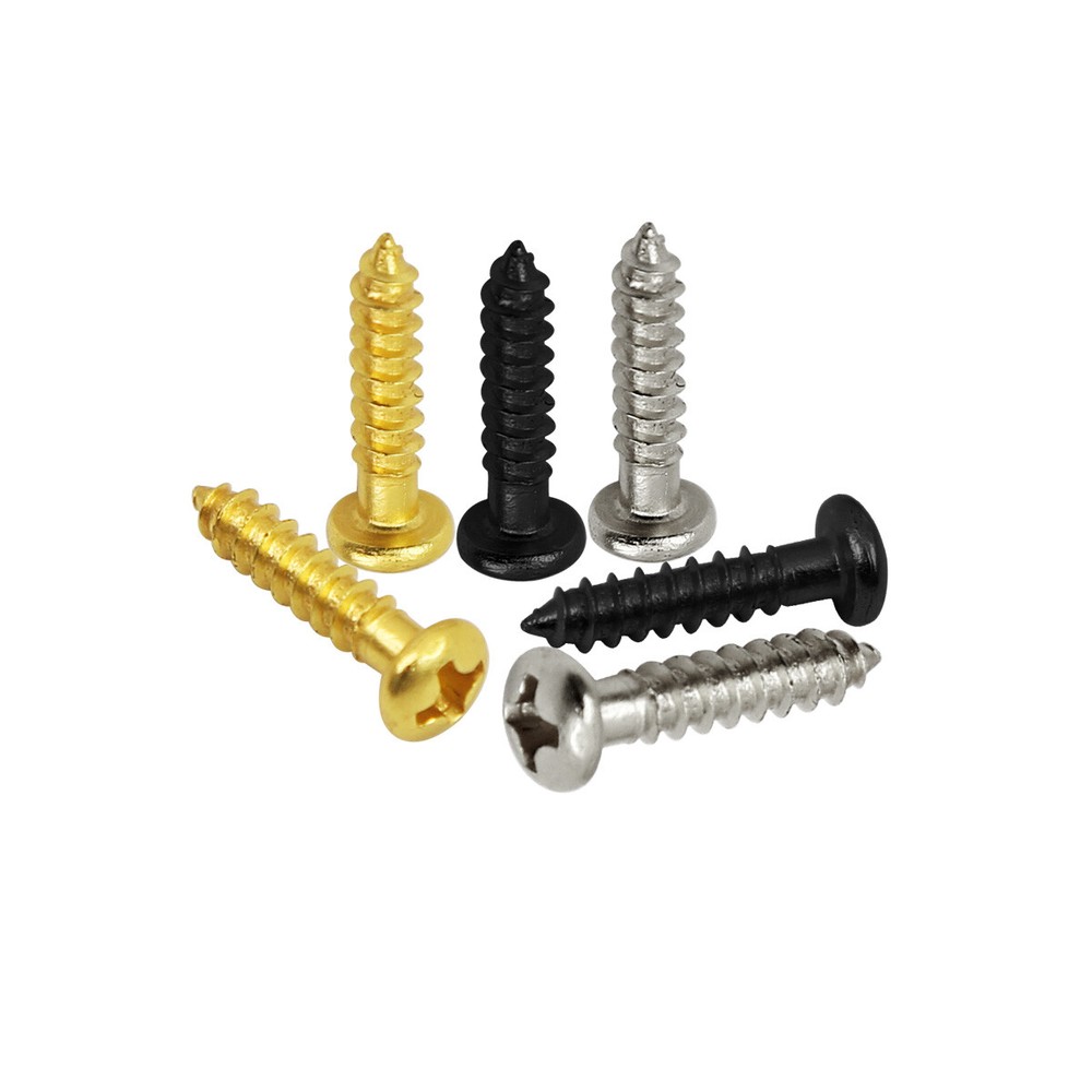 20 Round Head Guitar String Locking Nut Mounting Screws String Tree Retainer Bar