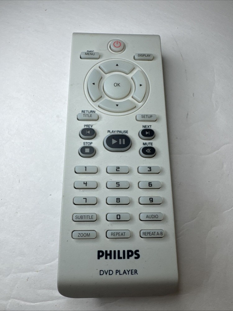 Philips DVD Player Remote Control - White - Unit Only (SF172) TESTED WORKING