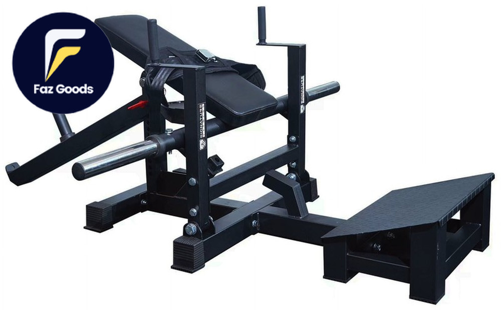 Glute Bridge Plate-Loaded Hip Thrust Machine Black Steel Frame 176.37 Lb