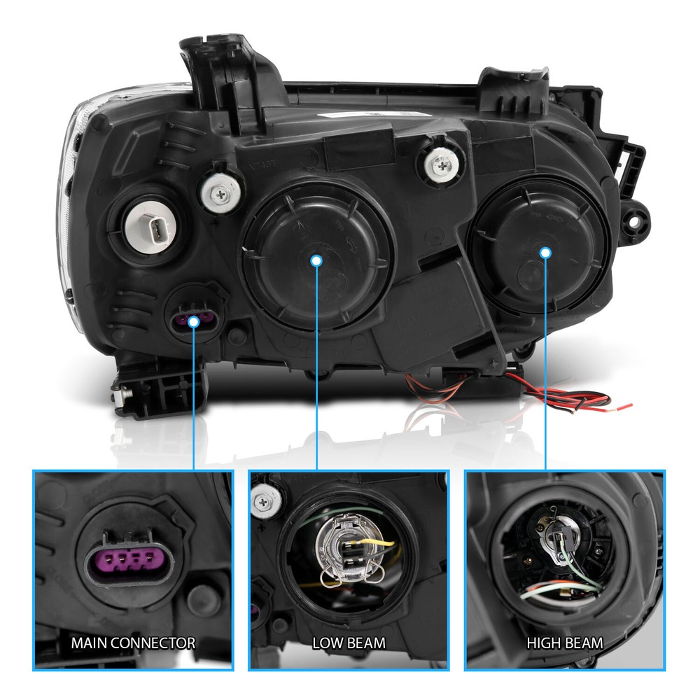 Fit 2012-2016 Chevy Sonic LED Halos Black Bezel Replacement Projector Headlight