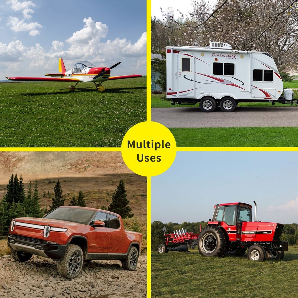 4 Pack 2 Pair Wheel Chocks，Solid Rubber Wheel Chock，For Travel Trailers Camper