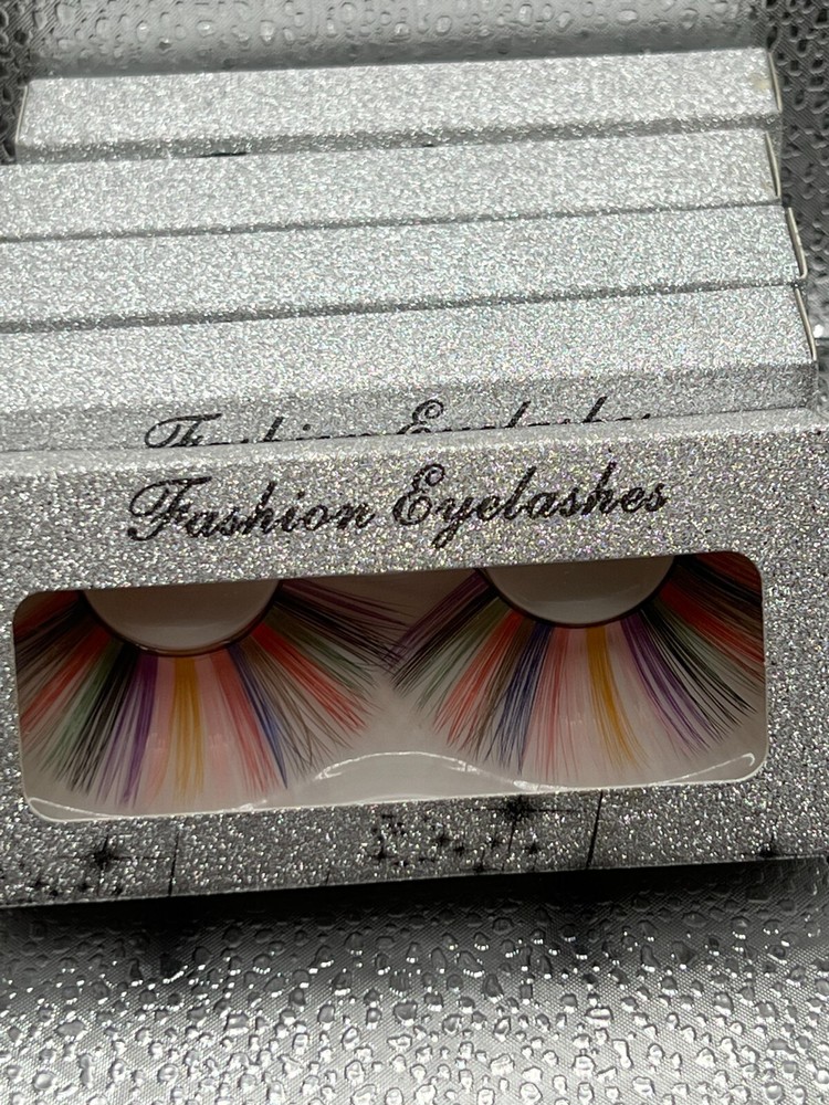 # 3 boxes LONG 3D SYNTHETIC HANDMAD COLORFUL EYELASH