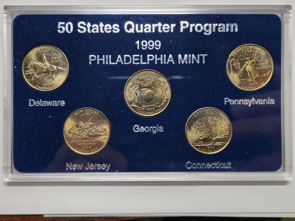 1999 state quarter set Philadelphia Only