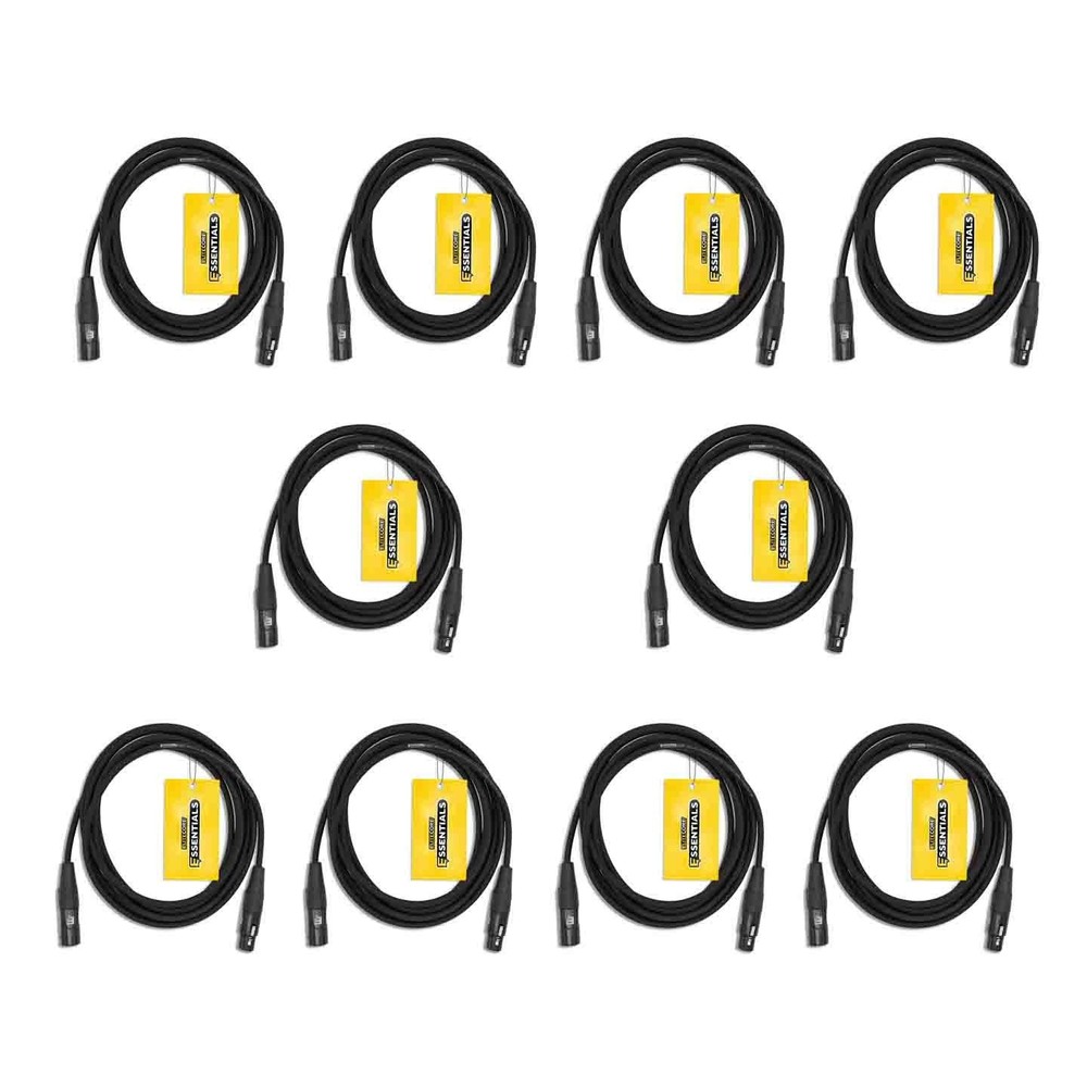 10 DMX Cables 5 Pin Pro Lighting Cable 5' ft -  Data Shielded