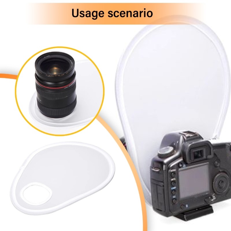 Foldable Soft Light Flashes Diffuser For DSLR Cameras 30cm Lens Reflector