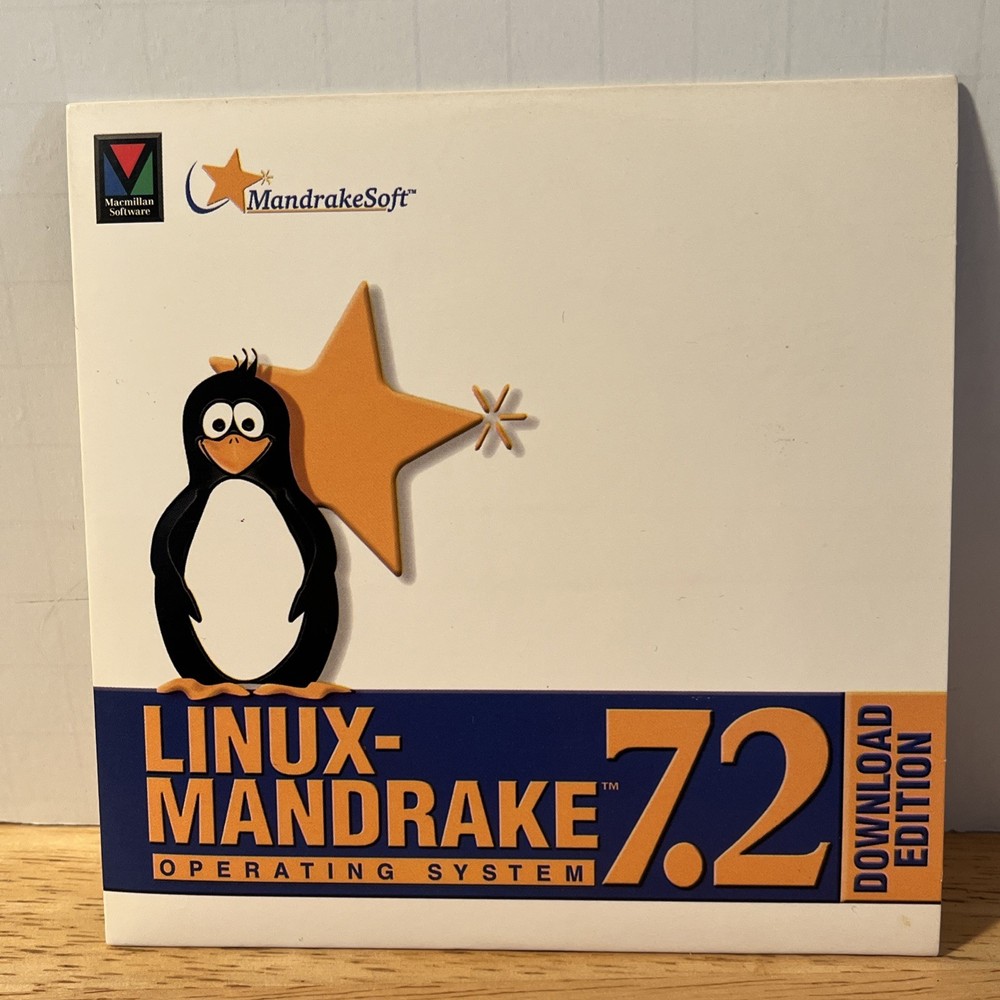 Linux-Mandrake Operating System OS 7.2 Software CD Download Edition