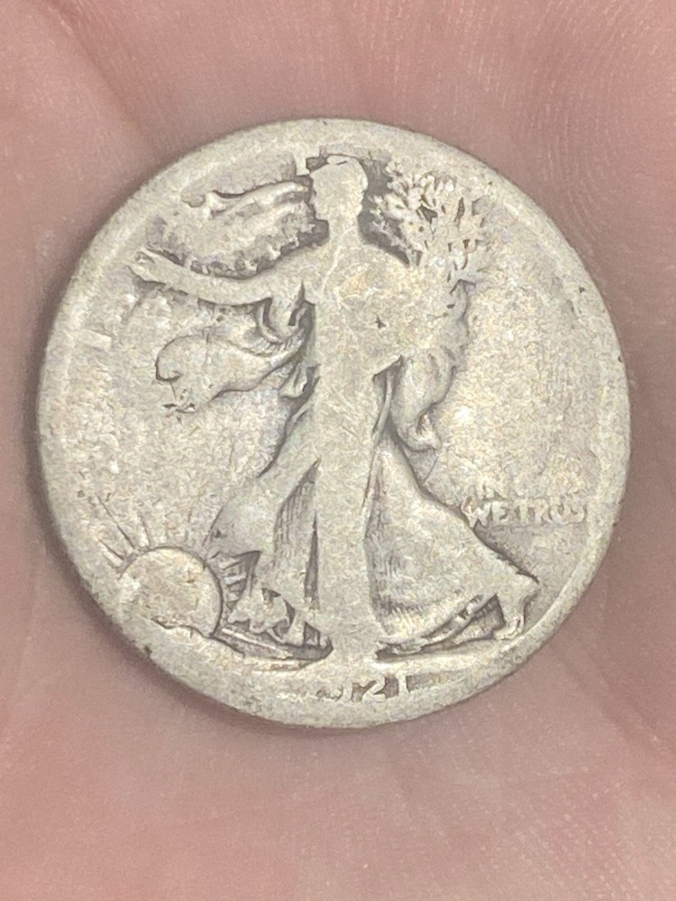 1921 S Walking Liberty Half Dollar AG
