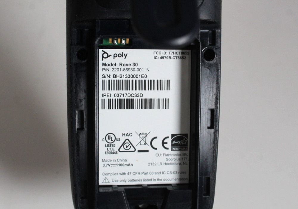 Poly Rove 30 Wireless Handset w/ Battery & Screen Protector