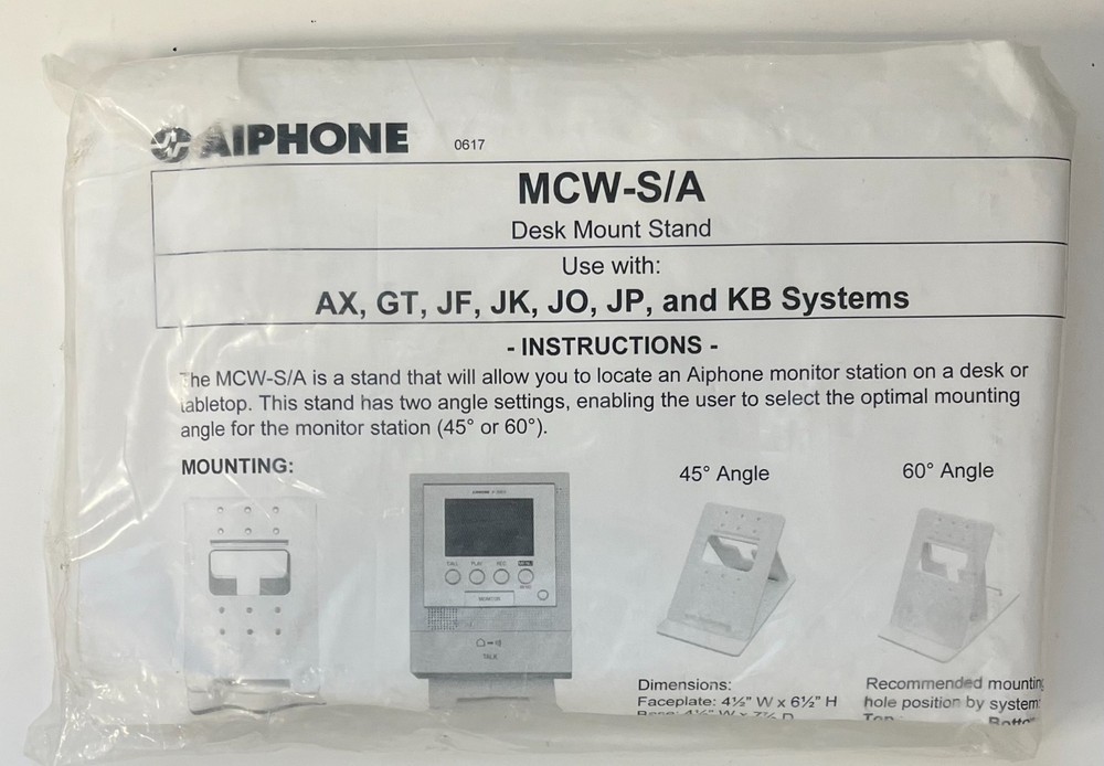 Aiphone MCW-S/A Desk Mount Stand