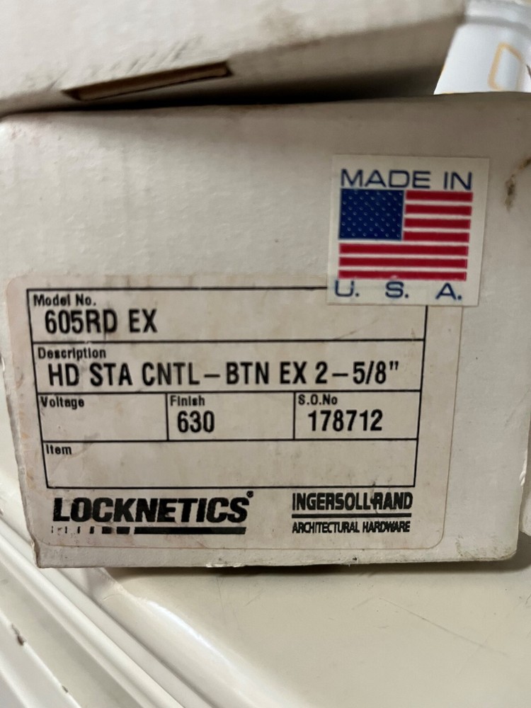 locknetics 605RD EX HD STA CNTL-BTN EX 2-5/8" ELECTROMAGNETIC EXIT RELEASE 
