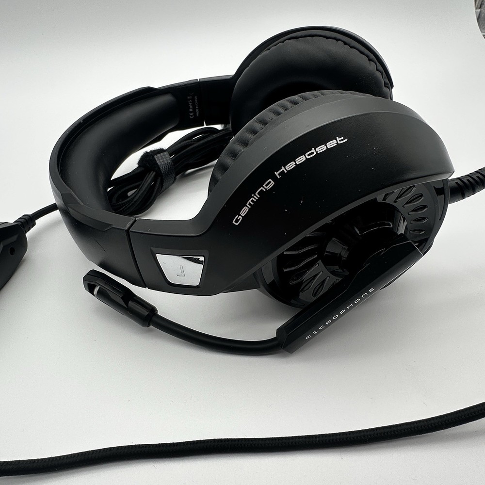 Black Gaming Headset for PC PS4 PS5 Xbox One Controller Wired USB 3.5mm
