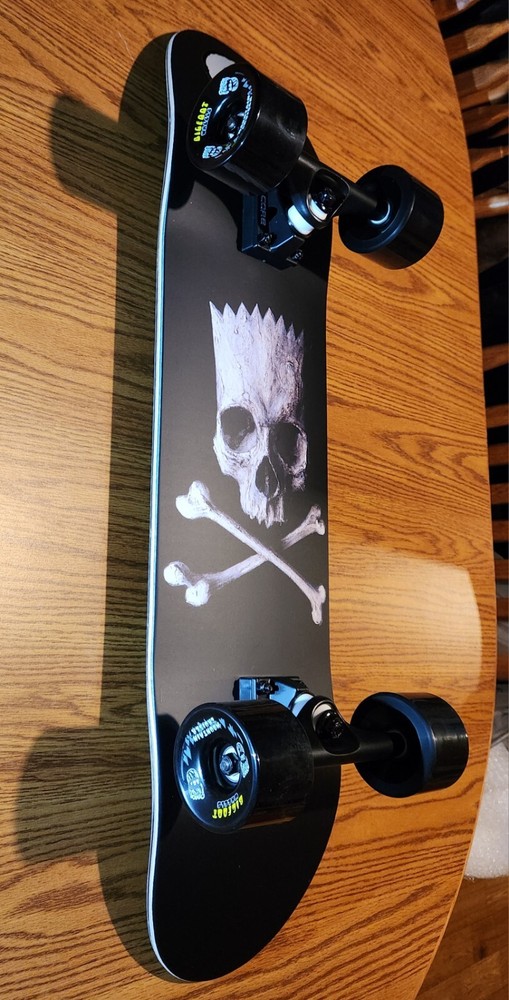 ZERO Skateboards Black Bart "BONES" Simpson 32" Double Kick,+Xtra Wheels n Grip.