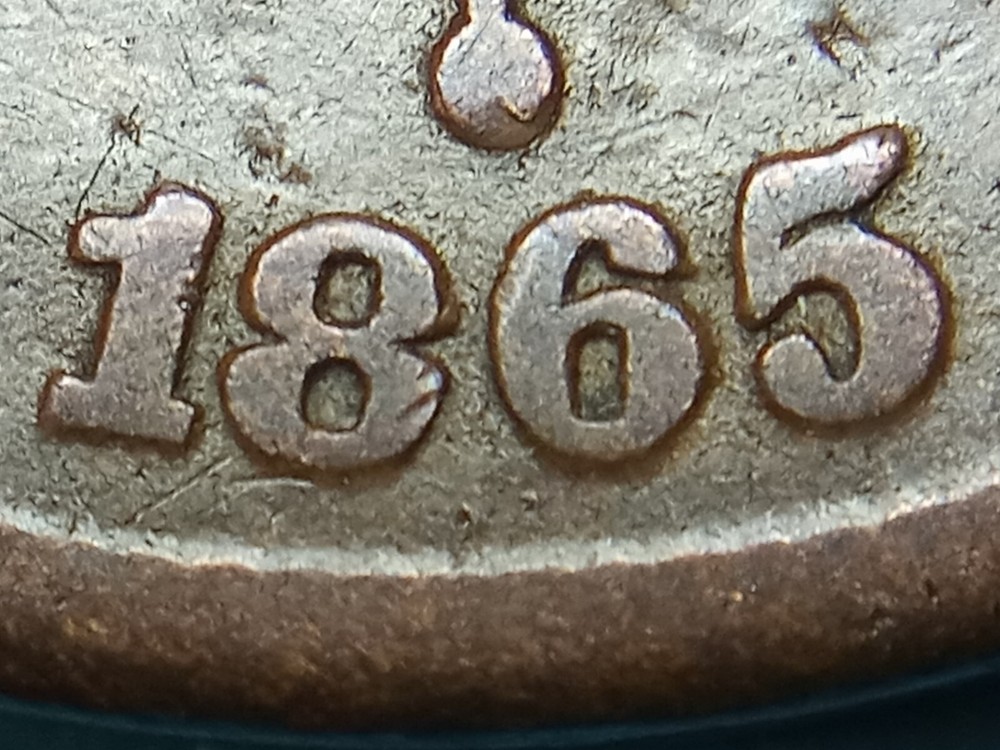 1865 18/18 "Plain 5" VP-011 2 Cent Piece - Higher Grade