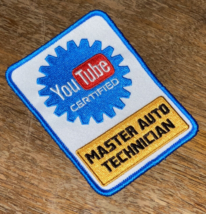 YouTube Certified Mechanic Patch - Master Auto Technician - BUY 3, GET 1 FREE!