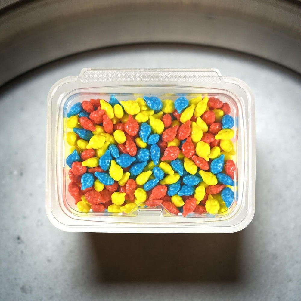 Nostalgic Cotton Candy Bite Size Candies Nuggets: Blue Raspberry, Cherry, & Lemo
