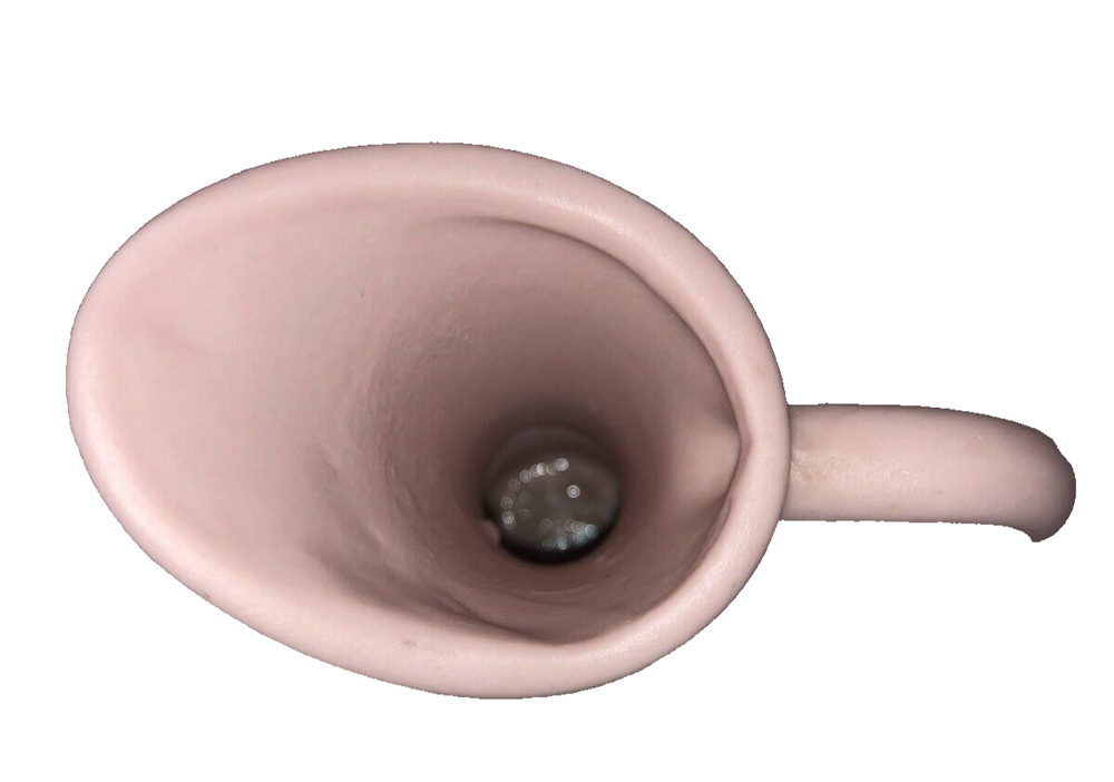 Small Porcelain Bisque Pink Pitcher Handle