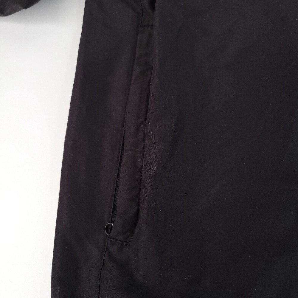 Footjoy Jacket Mens Medium Black Performance Golf Pullover Gold Sleeve Spell Out
