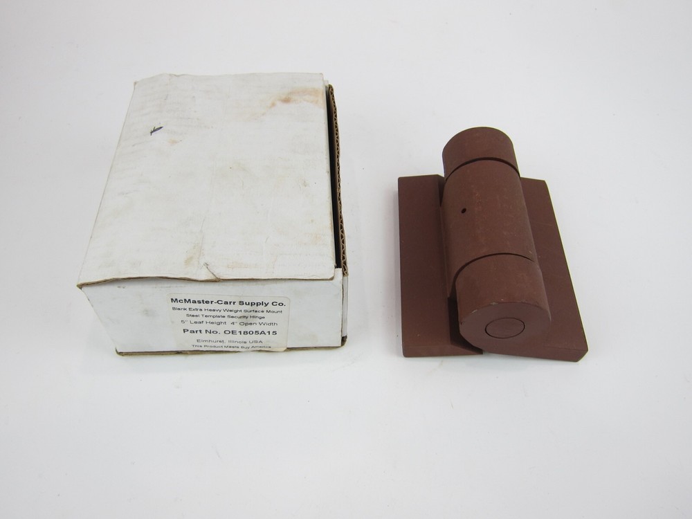 NEW Mcmaster Carr 1805A15 Heavy Duty Hinge 5” Leaf 4” Open Width Carbon Steel