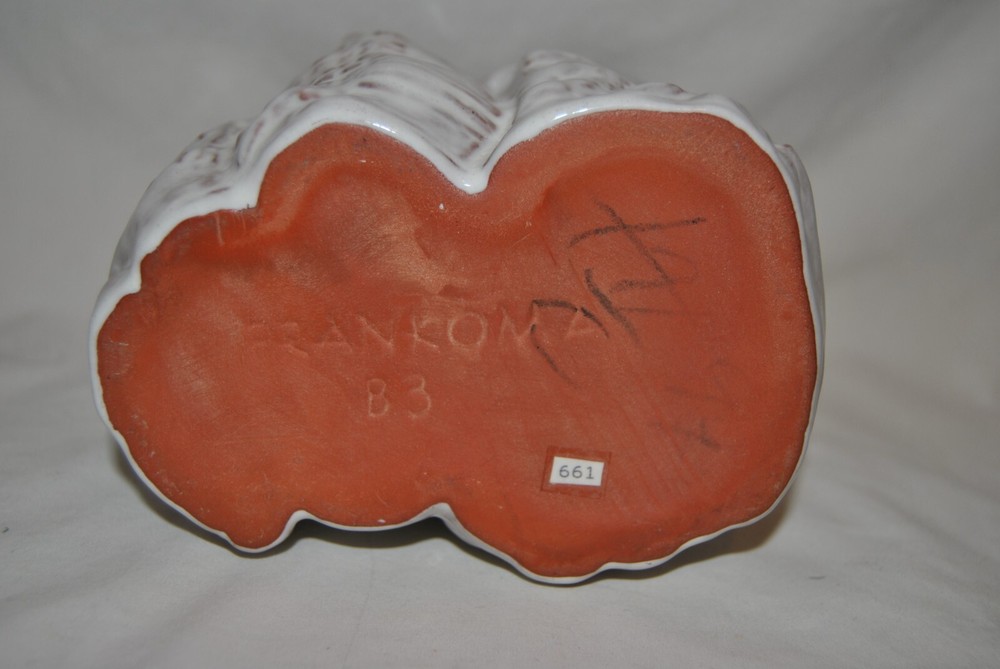 Frankoma White B3 Tree Bark Cork Planter