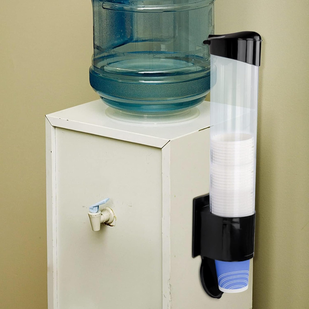 Cup Dispenser, Water Cooler Pull Type Cup Holder Fits 5Oz - 7Oz Cone or Flat Bot
