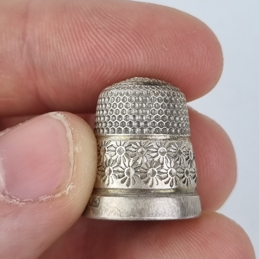 Antique Solid Silver Thimble Birmingham 1926 Henry Griffith & Sons