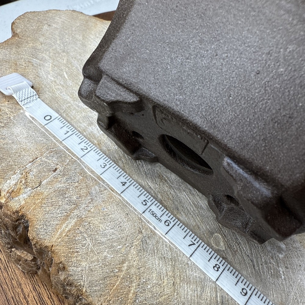 Japanese Rectangular With Indented Corner Brown Unglazed Mame Bonsai Pot Conifer