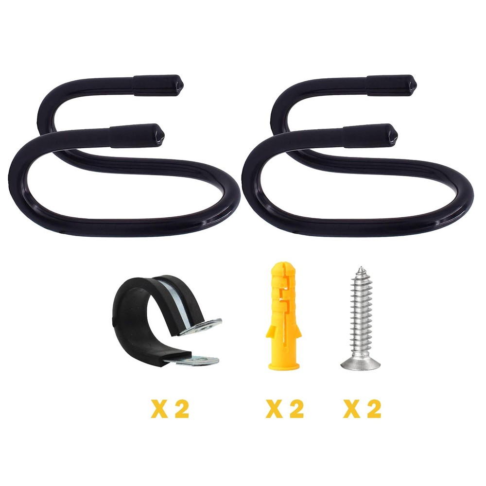 Pmsanzay 2 Pack Universal Skateboard Wall Mount Rack. One Size, black