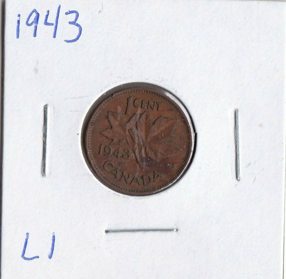 1943 Canadian Cent L1