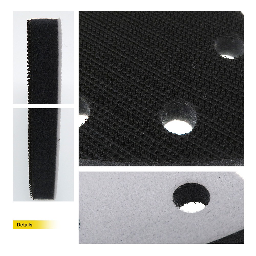 90*90*90mm 6 Hole Triangular Foam Cushion Interface Buffer Pad For Sanding Pads