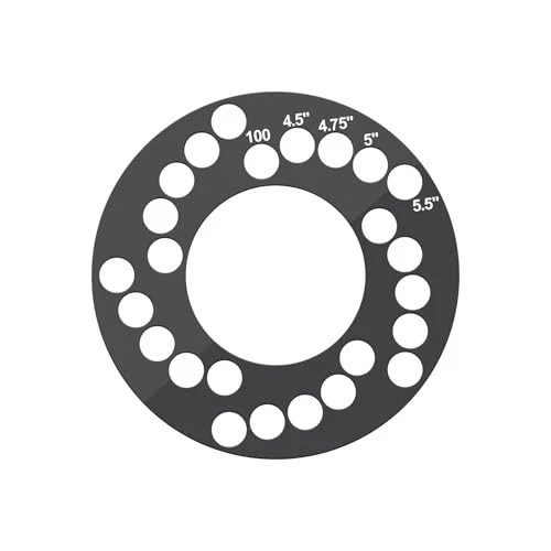 Wheel Bolt Pattern Measuring Tool, Universal 5 Lug Template Gauge for 5, 6, 8