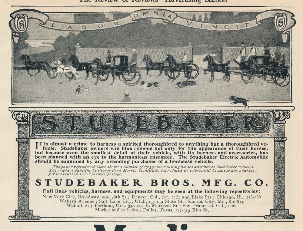 Magazine Ad - 1903 - Studebaker Bros., Harness Vehicles