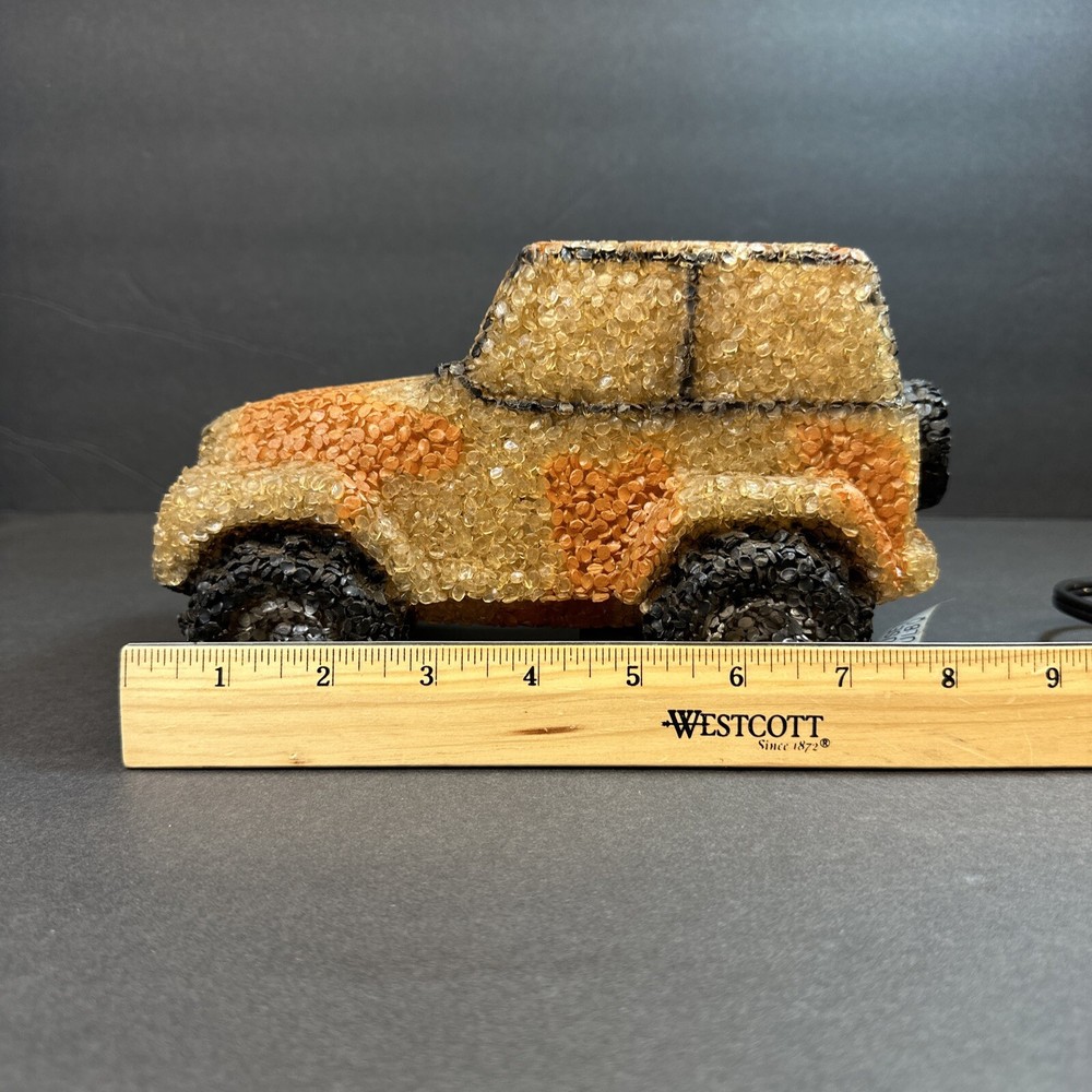 Melted Popcorn Plastic Jeep Night Light or Desk Lamp EUC