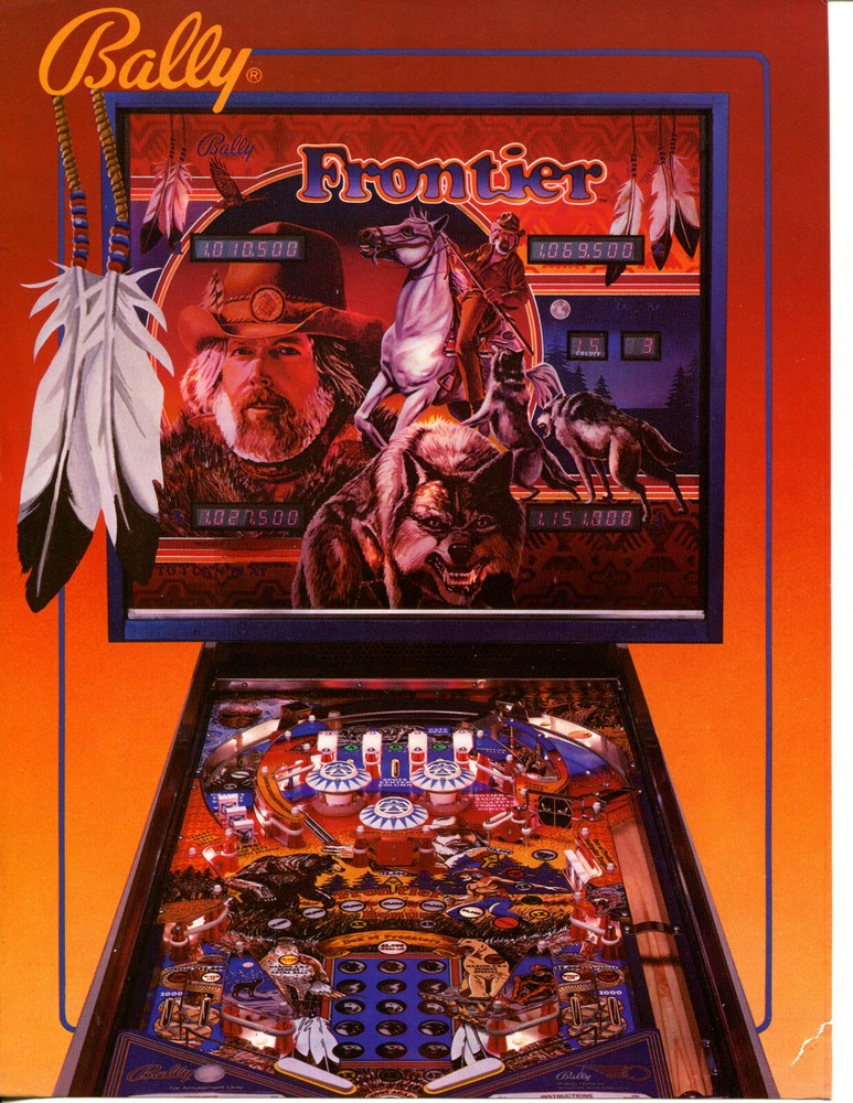 Frontier Bally Pinball Flyer / Brochure / Ad