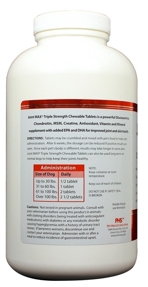 Joint MAX Triple Strength Chewable Tablets (120 count)