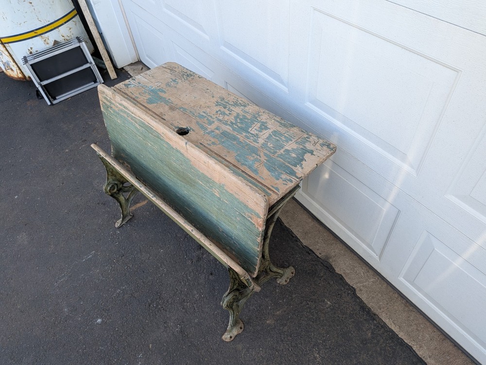 Primitive Antique School Desk