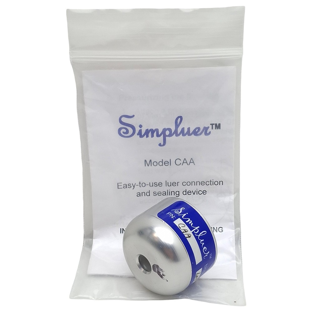 Blockwise CAA Simpluer Panel-Mount Luer Fitting Quick Connector, 80psi, #10-32