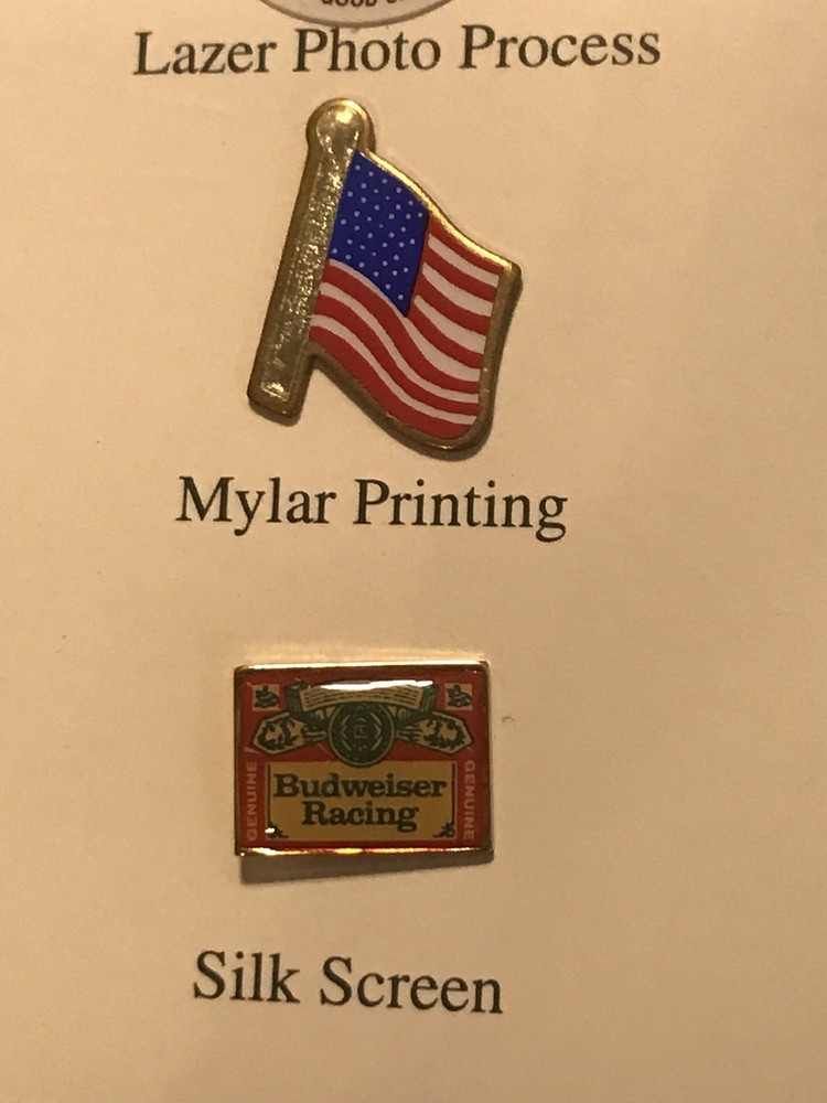 1995 GREEN DUCK ADVERTISING PIN SAMPLES BUDWEISER RACING