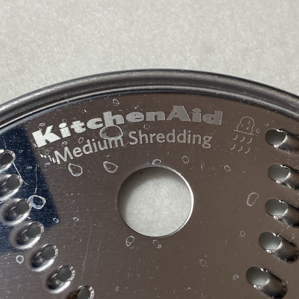 KitchenAid Food Processor Parts Reversible Medium Fine Shredding Disk Stainless