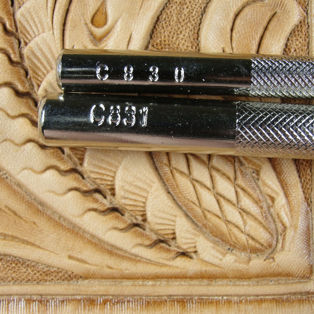 Leather Stamping Tools - #C830/C831 Camouflage Stamp Set