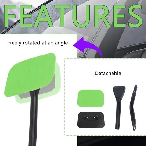OFBAND Car Window Cleaner Tool Kit,Microfiber Car Windshield Cleaner Inside