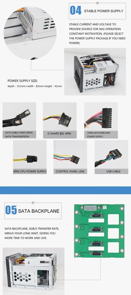 Nas Case Hard Drivers Bay Server Fan case Distributed Storage Home Empty chassis